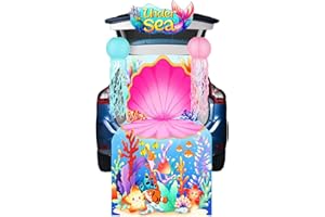 EXCELLANYARD Under The Sea Trunk or Treat Car Decorations Kit Trunk or Treat Decorations for SUV Mermaid Decor Pink