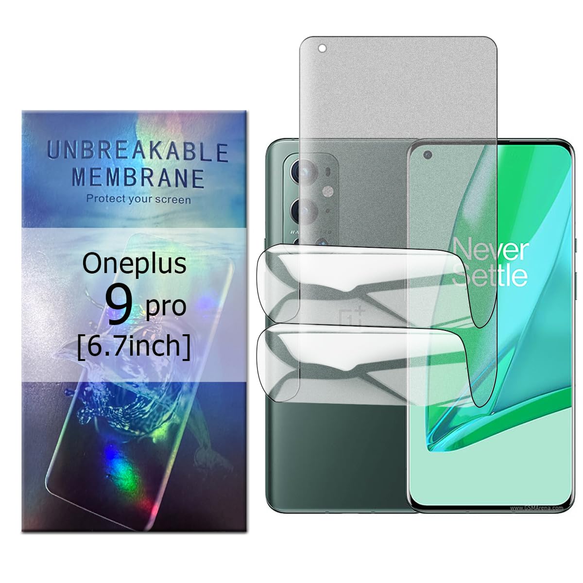 Glcrrpu 2 Pack Matte TPU Screen Protector for Oneplus 9 pro[6.7inch],Hydrogel Film Anti-Glare Screen Protector,Display Anti-Glare,Anti-Fingerprint,Anti-Scratch