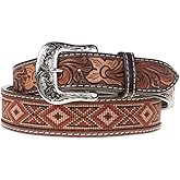 Twisted X Men?s Beaded, Leather, Earth-Tone Belt, Brown, 38