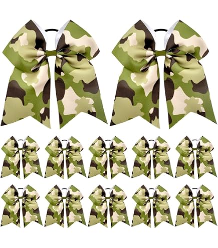 Camo Cheer Bow – 17,8 Cm, Camouflage Haarschleife Für Pferdeschwanz