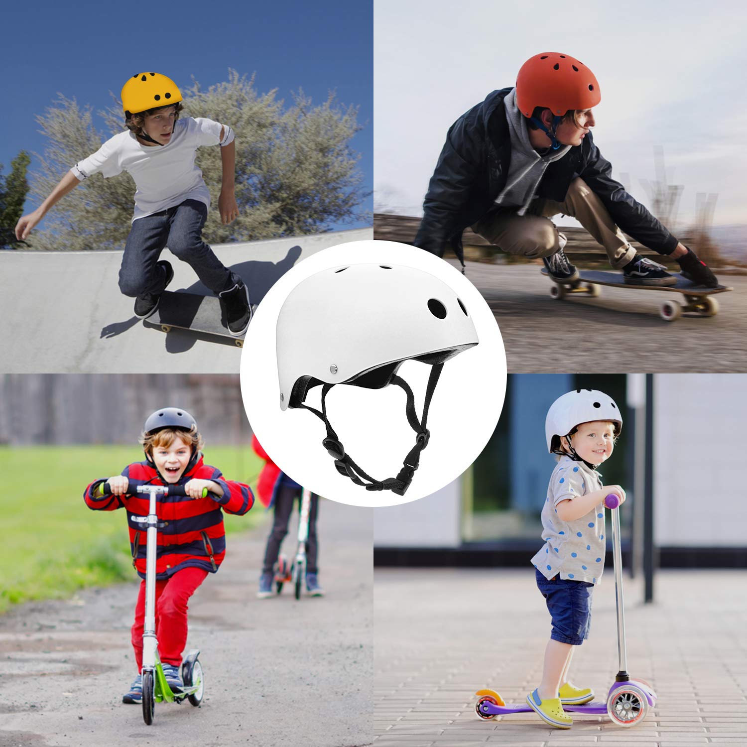 Skateboard and Bike Helmet for Adults Men Women Kids Youth with