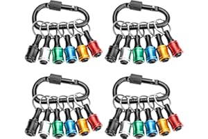TQRR Bit Holder Keychain-Quick Release Bit Holder, 1/4 Inch Hex Drill Bit Holders, Screwdriver Holder Organizer, Hand Tools for Impact Driver, Screwdriver, Drill Extension