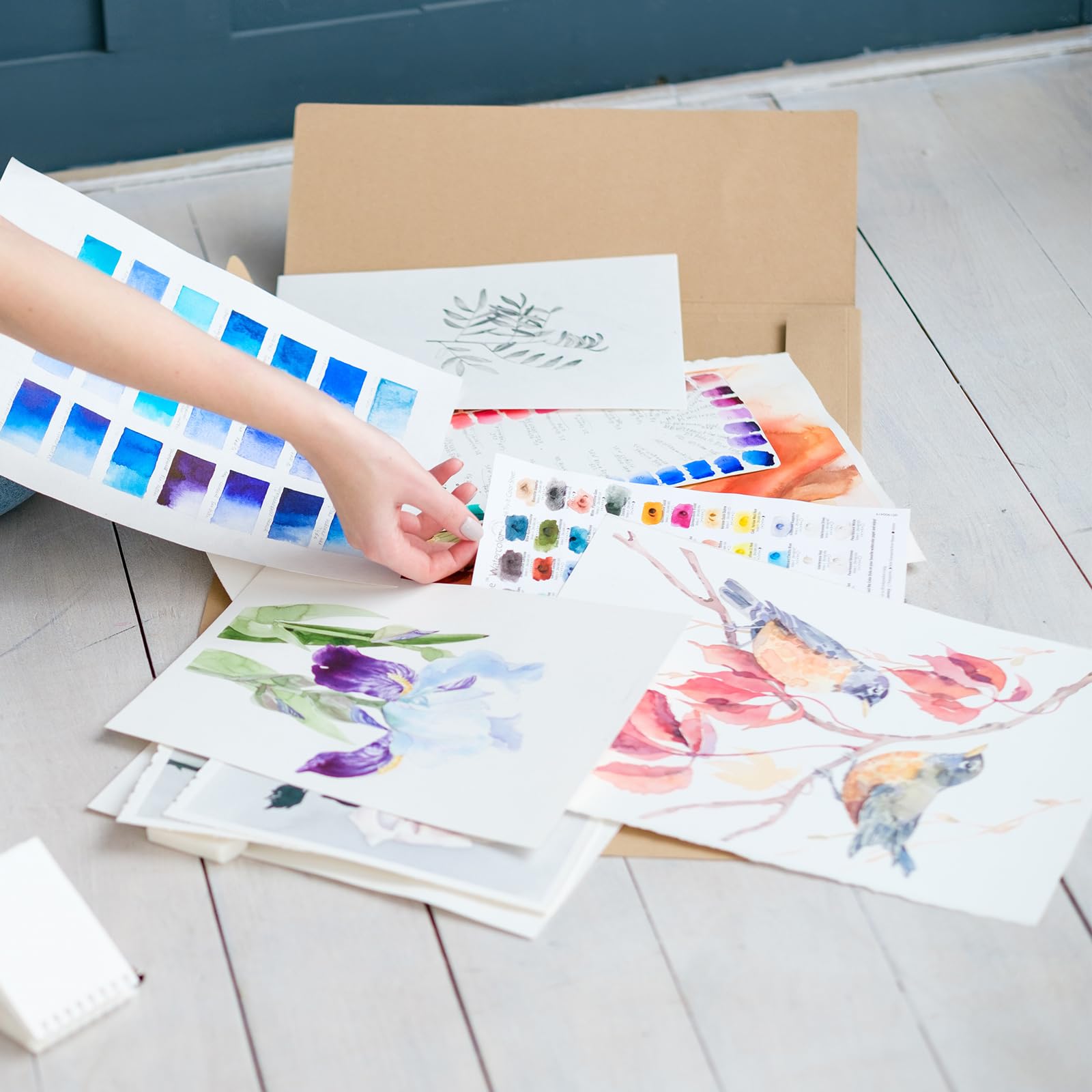 TecUnite 60 Sheets Watercolor Paper Pad Bulk Art White Cold Press Painting Paper for Watercolorist Drawing Artist(8.5 x 11.5 Inch,Cold Press)