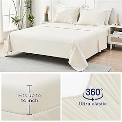 HYMOKEGE Ivory Twin XL Comforter Set Seersucker 5