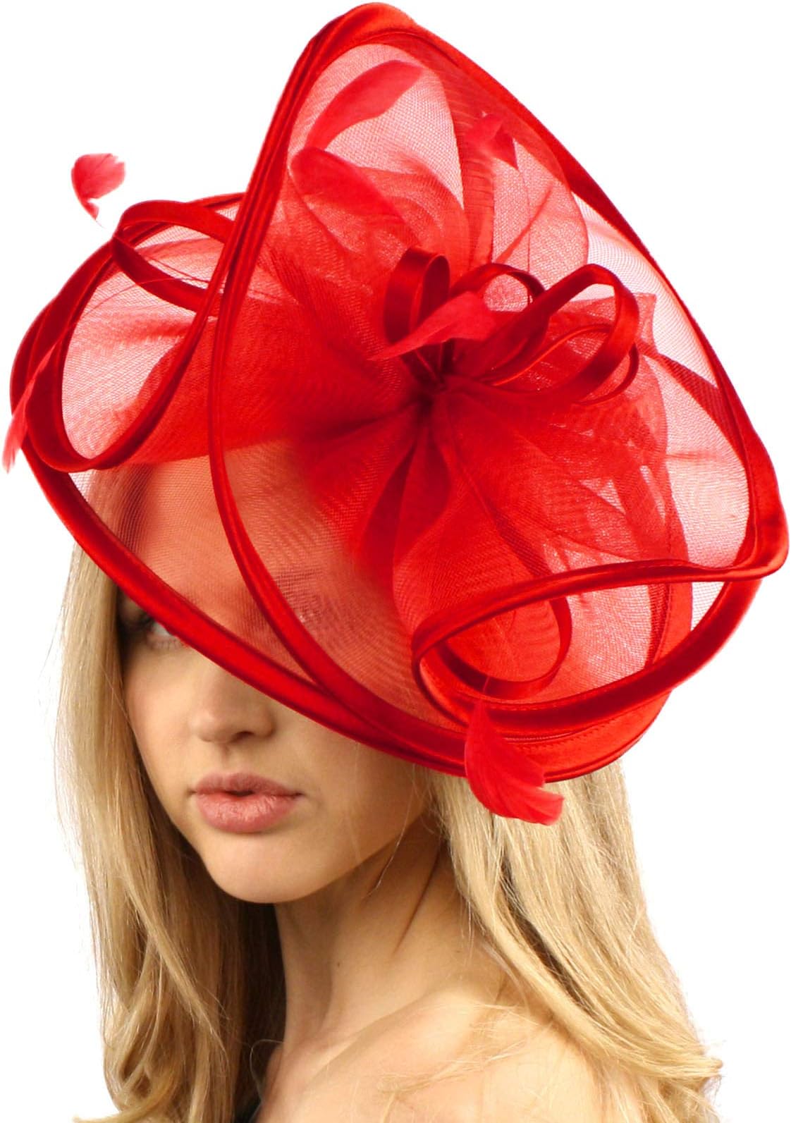 Feathers 3 Tier Layer 2 Tone Headband Fascinator Millinery Cocktail Hat