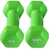 JFIT Dumbbell Pairs or Sets &ndash; Neoprene &amp; Vinyl Coated Hand Weights for Home Gym, Strength Training, Aerobics, Cardio Exercise and Fitness