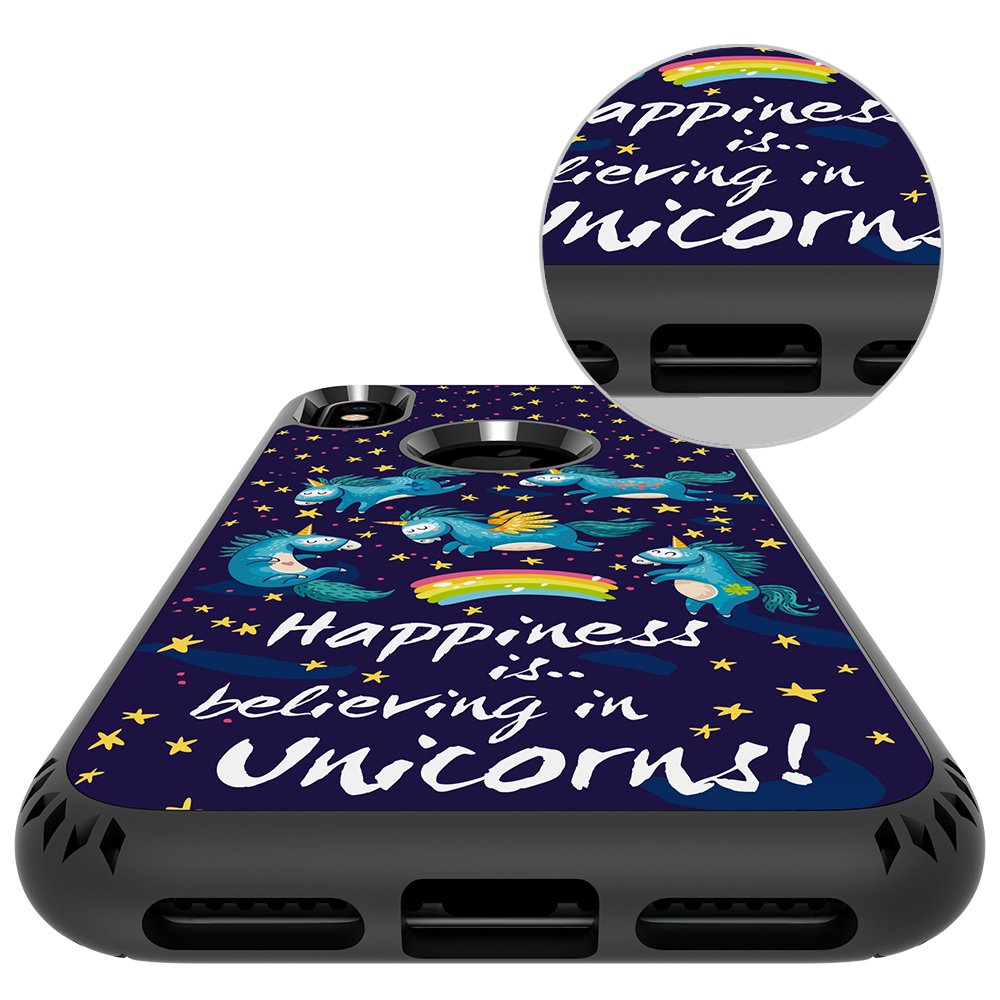 iPhone X Case, MagicSky Shockproof Slim Corner Protection with Resilient Shock Absorption Rubber Protective Case Cover for Apple iPhoneX - Unicorns