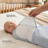 momcozy Baby Swaddle 0-3M 63x25cm 2-Pack Airflow Blue view 5