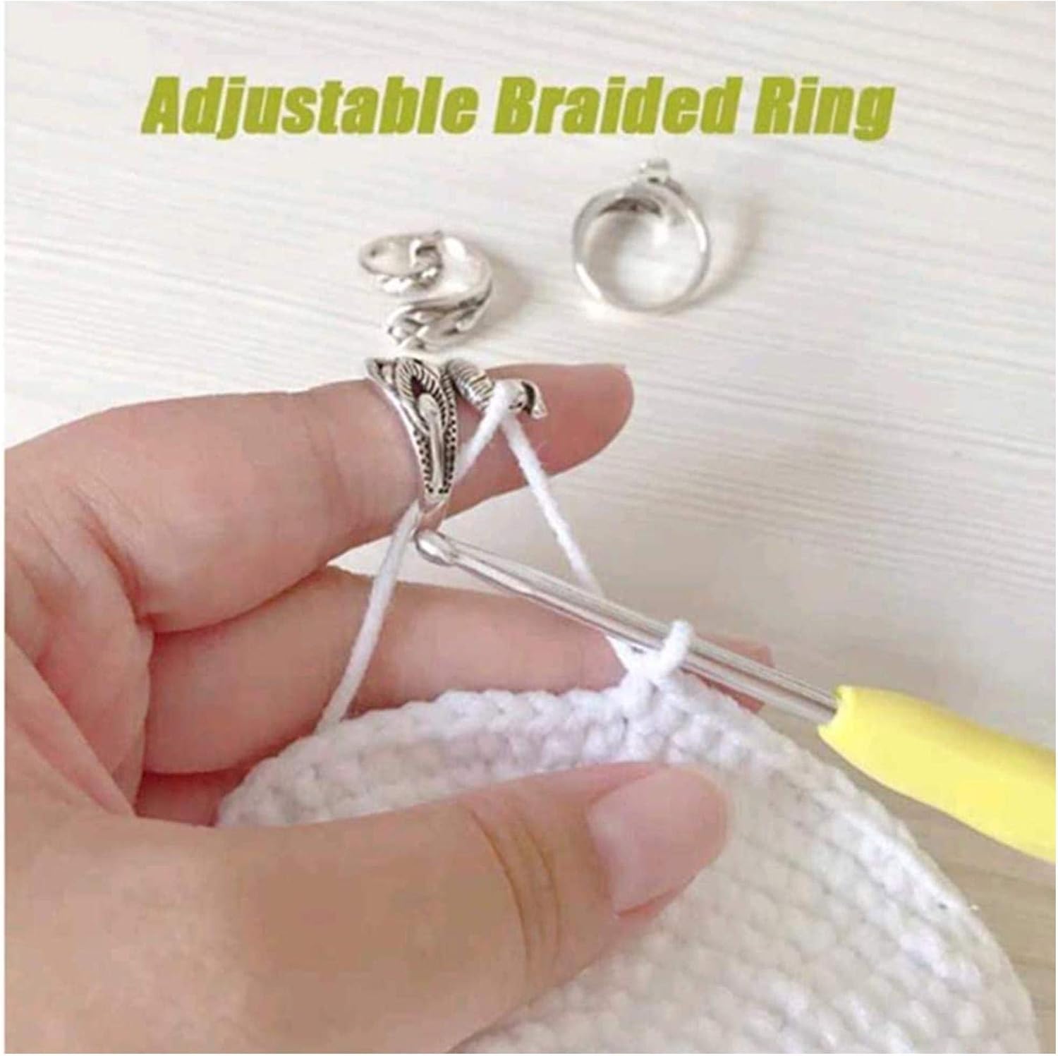 Adjustable Knitting Loop Crochet Loop Knitting Accessories Advanced Peacock Ring Yarn Guide Finger Holder Knitting Thimble Knitting Loop Ring Crochet Ring For Diy Knitting Crafts A 2pcs Amazon Co Uk Kitchen Home