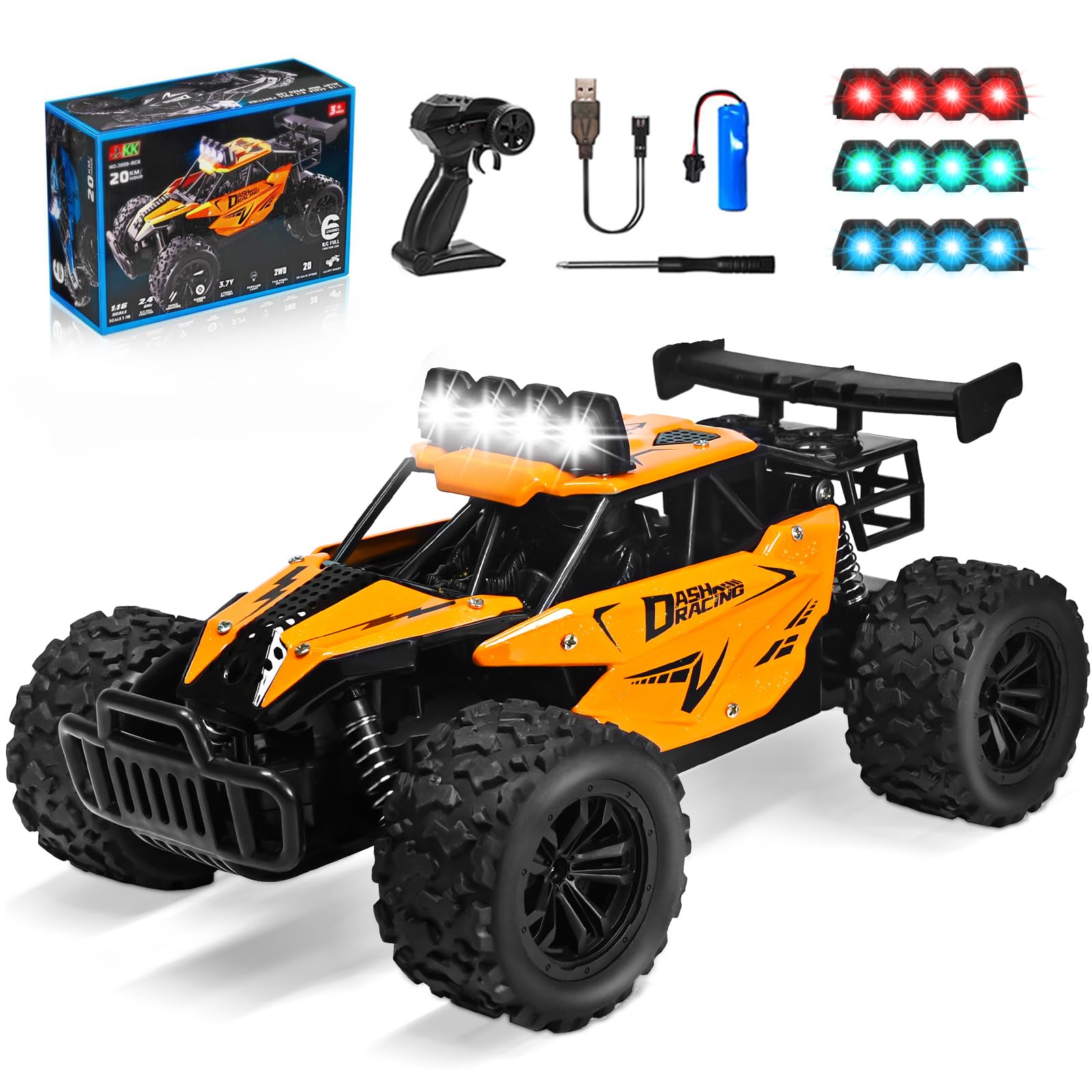 Sugolis 1:16 Scale Remote Control Car - 2.4GHz High