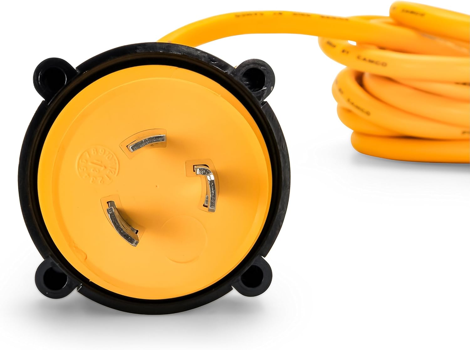 Camco 35' PowerGrip Marine Extension Cord with 30M/30F Locking Adapters | Allows for Additional Length to Reach Distant Power Outlets | Built to Last (55612): Automotive