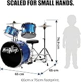 Music Alley Junior Drum Kit 3 Piece with Stool and Drumsticks view 4