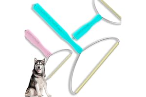 The LINTPLUS Pet Hair Remover Kit-Max and 2Pack Pro(Blue,Pink)-Cat Hair Remover,Dog Hair Removers and Carpet Rake-Easy Pet Hair Remover for Clothes,Couch & Rugs-Gets Every Hair!