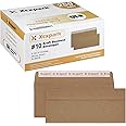 Xxcxpark 250 PCS #10 Brown Self Seal Kraft 4-1/8 x 9-1/2 inches Security Envelopes, Windowless Invisible Envelopes Super Stro