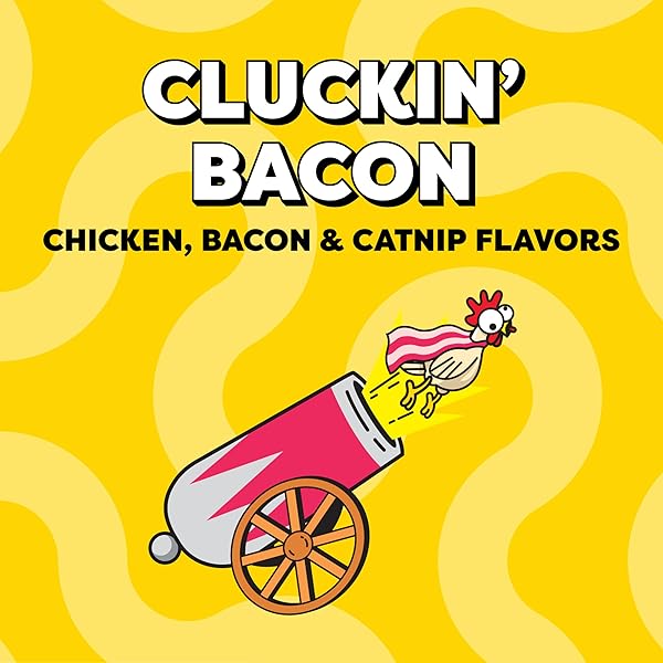 TEMPTATIONS WACKY BLASTS CAT TREATS, CLUCKIN’ BACON FLAVOR, 6.3 OZ. POUCH (PACK OF 10)