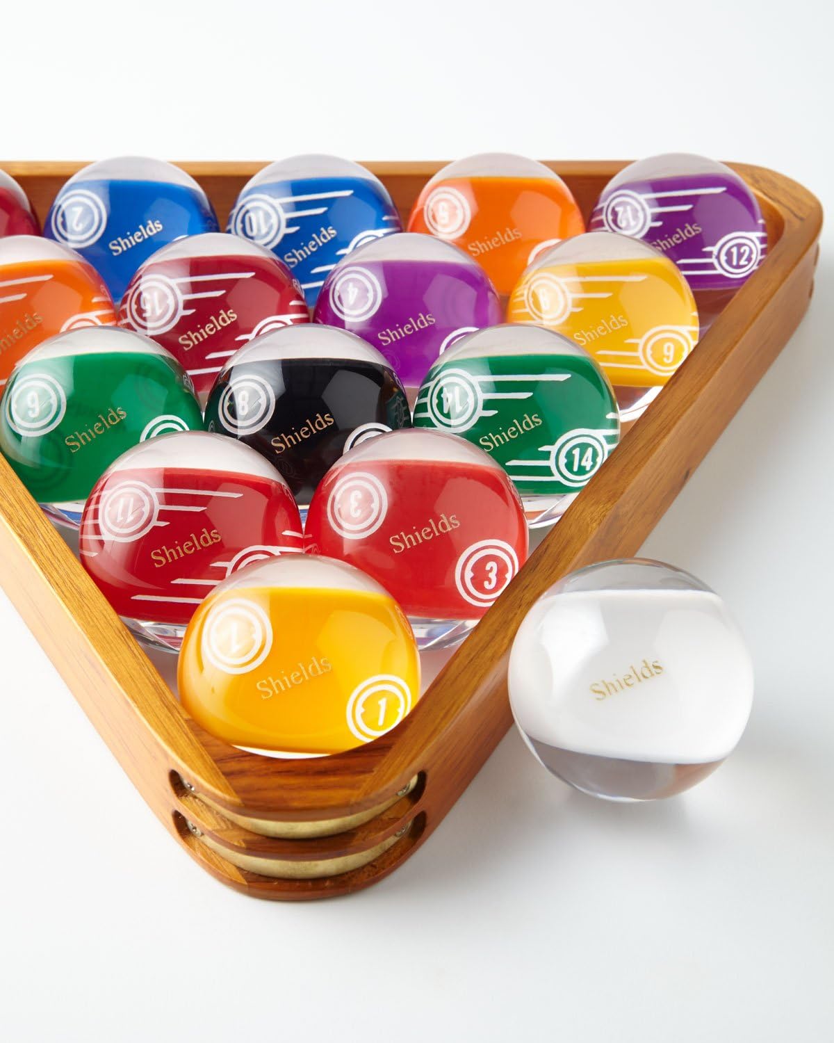 billiard ball display rack on Amazon Com Personalized Pool Ball Set Rack Multi Colors Everything Else