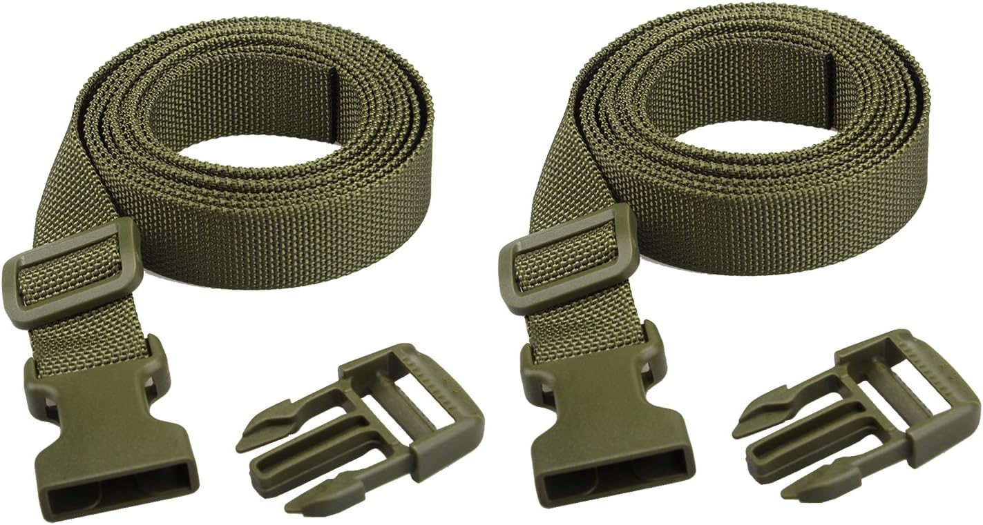 XTACER 1" Molle Backpack Accessory Strap Small Belt Luggage Straps Cover Strap Sleeping Bag Strap with Buckle