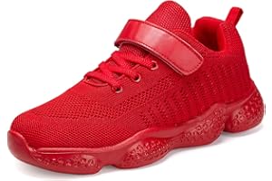 Casbeam Kids Breathable Sneakers Mesh Lightweight Easy Walk Casual Sport Strap Athletic Running Shoes for Boys Girls