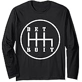 Detroit Michigan Motor City Pride Vintage Long Sleeve T-Shirt
