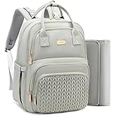 Diaper Bag Backpack - Large Multi functional, Boys, Girls & Baby Travel Essentials Tote with Changing Pad, Insulated Pockets, Stroller Straps, Waterproof - Baby Backpack for Mom & Maternity (Gray)