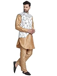 SKAVIJ Men's Kurta Pajama and Jacket