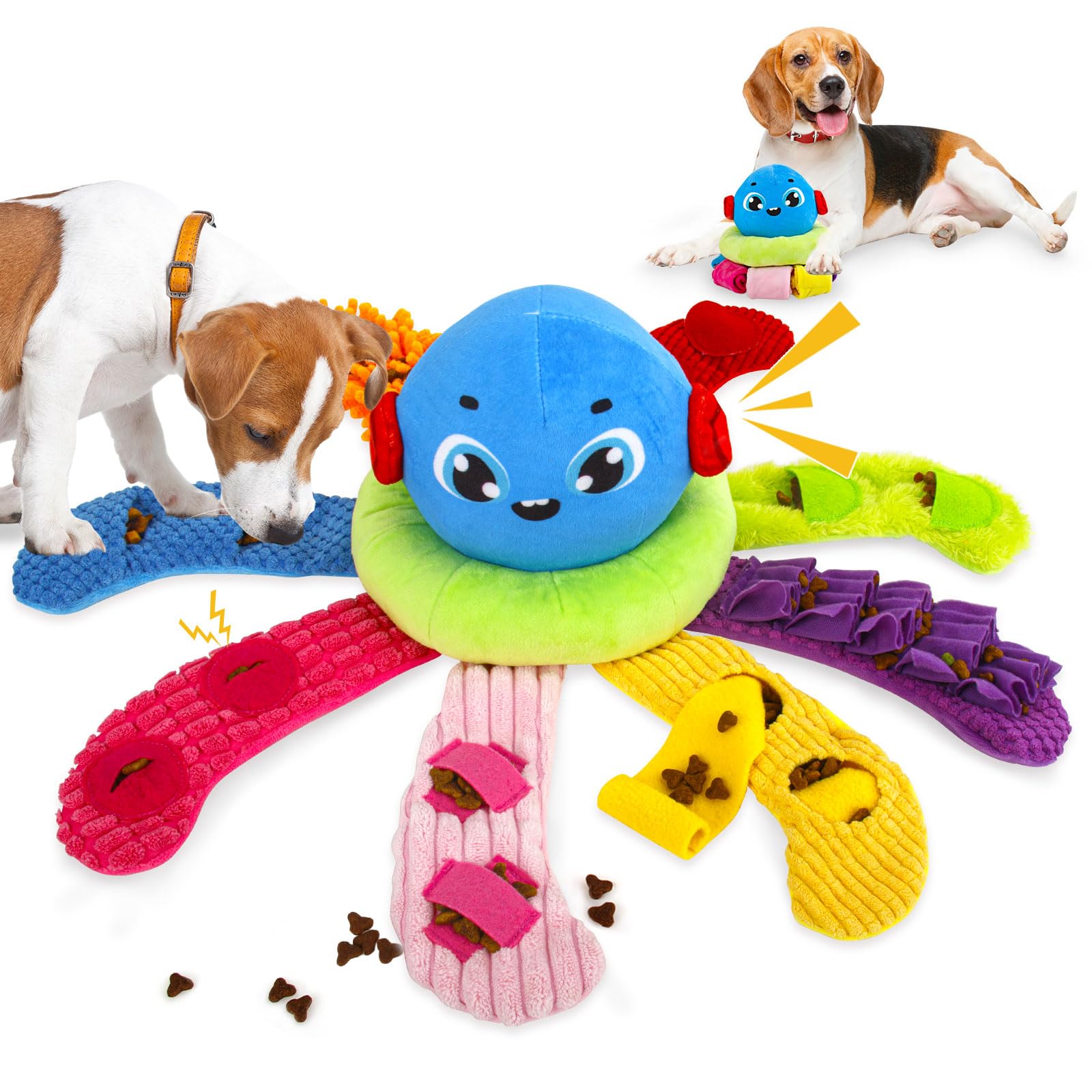 Photo 1 of AWOOF Squeaky Dog Puzzle Toys Interactive Plush Dog Toys Snuffle Mat for Small & Medium Dogs, Training Toys Foraging Instinct Training Puppy Toys