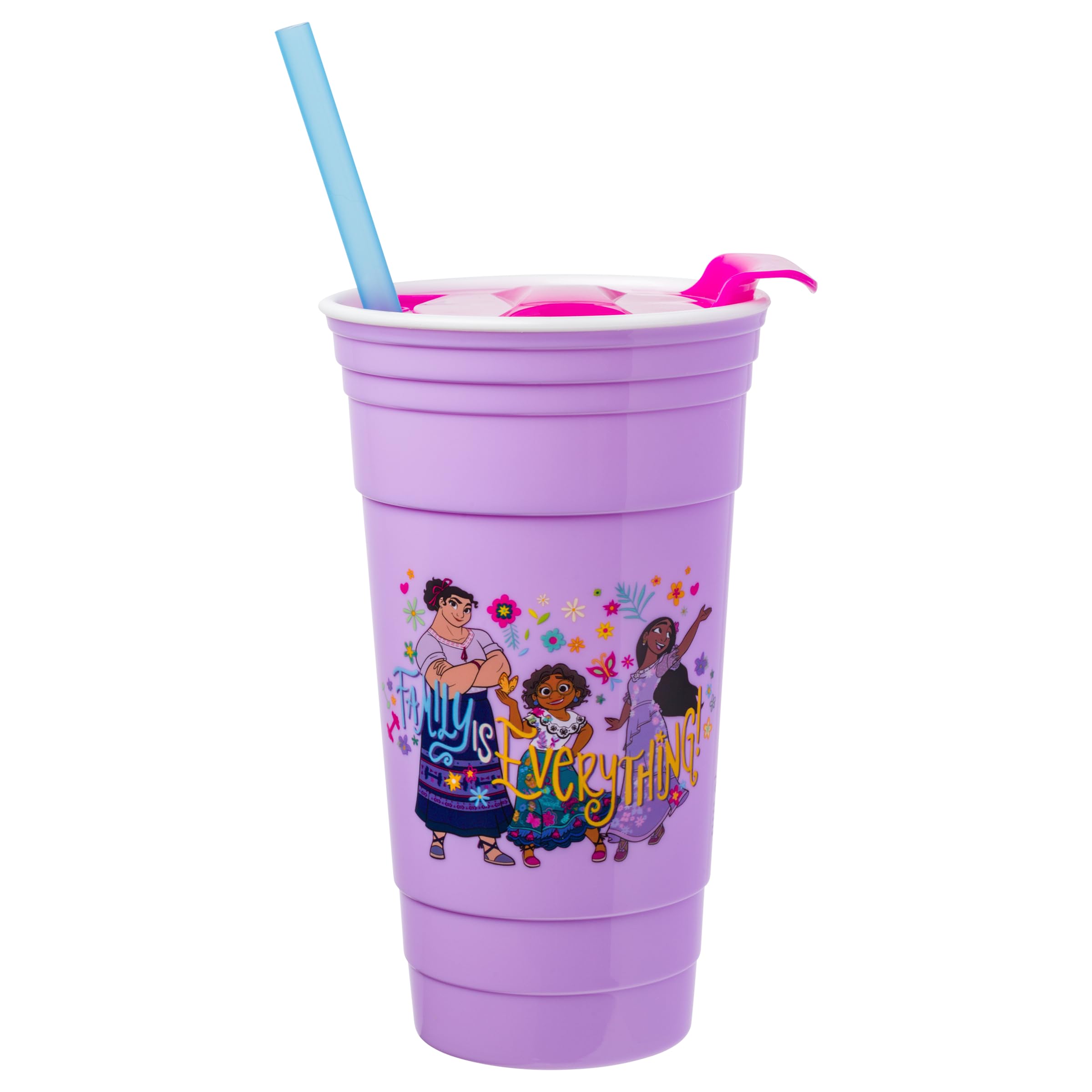 Photo 1 of **MISSING LID AND STRAW**
Silver Buffalo Disney Encanto Family is Everything 32oz Plastic Tumbler with Lid and Straw