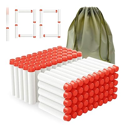 Buy Coodoo Compatible Darts 100 Pcs Refill Pack Bullets For Nerf Guns N Strike Elite Series Blasters Toys For Nerf Party Glow At Dark Bullets White With Storage Bag Online In