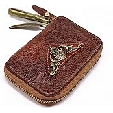 WJXFHTD 1PCS Key Holder Wallet for Men Can Hold Car Keys Leather Car Key Holder Bag Keychain Case Wallet