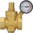 DN25 Water Pressure Regulator 1 inch Water Pressure Regulator Valve Brass Adjustable Water Pressure Reducing Regulator Reducer Meter