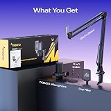 MAONO Gaming USB Microphone Noise Cancellation Condenser Mic with Boom Arm view 9