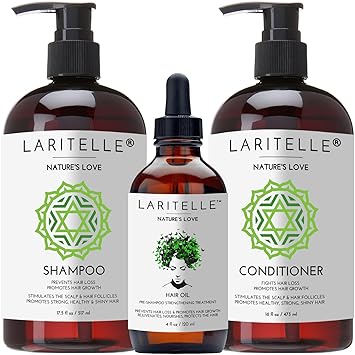 Amazon Com Laritelle Organic Hair Growth Set Shampoo 17 Oz
