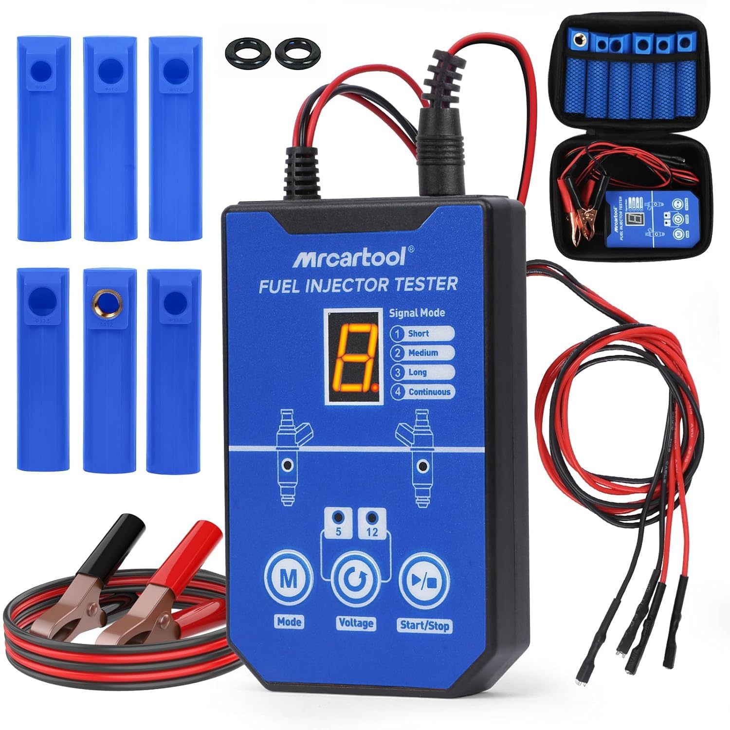 Photo 1 of Fuel Injector Tester Cleaner Kit Pro with Short Circuit Protection, 8 Pulse Modes, Dual Voltage 5V/12V, 40in Cord for Auto/Moto DIY Injector Tester Cleaning Tools