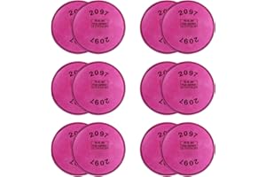 Sunjoy Castle 2097 Particulate Filters 12PCS (6Pack) of Advanced Filters with Activated Carbon Layer for 6000 6200 6800 7000 FF-4 Respirators, Breathe Easy with 2097 Respirator Filters