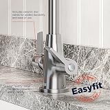 Bristan Echo Kitchen Tap Swivel Spout Two Lever Easyfit Brushed Nickel EC SNK view 3