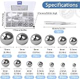 Fentar 600Pcs Stainless Steel Ball Bearings 13 Sizes 2-10mm Kit view 2