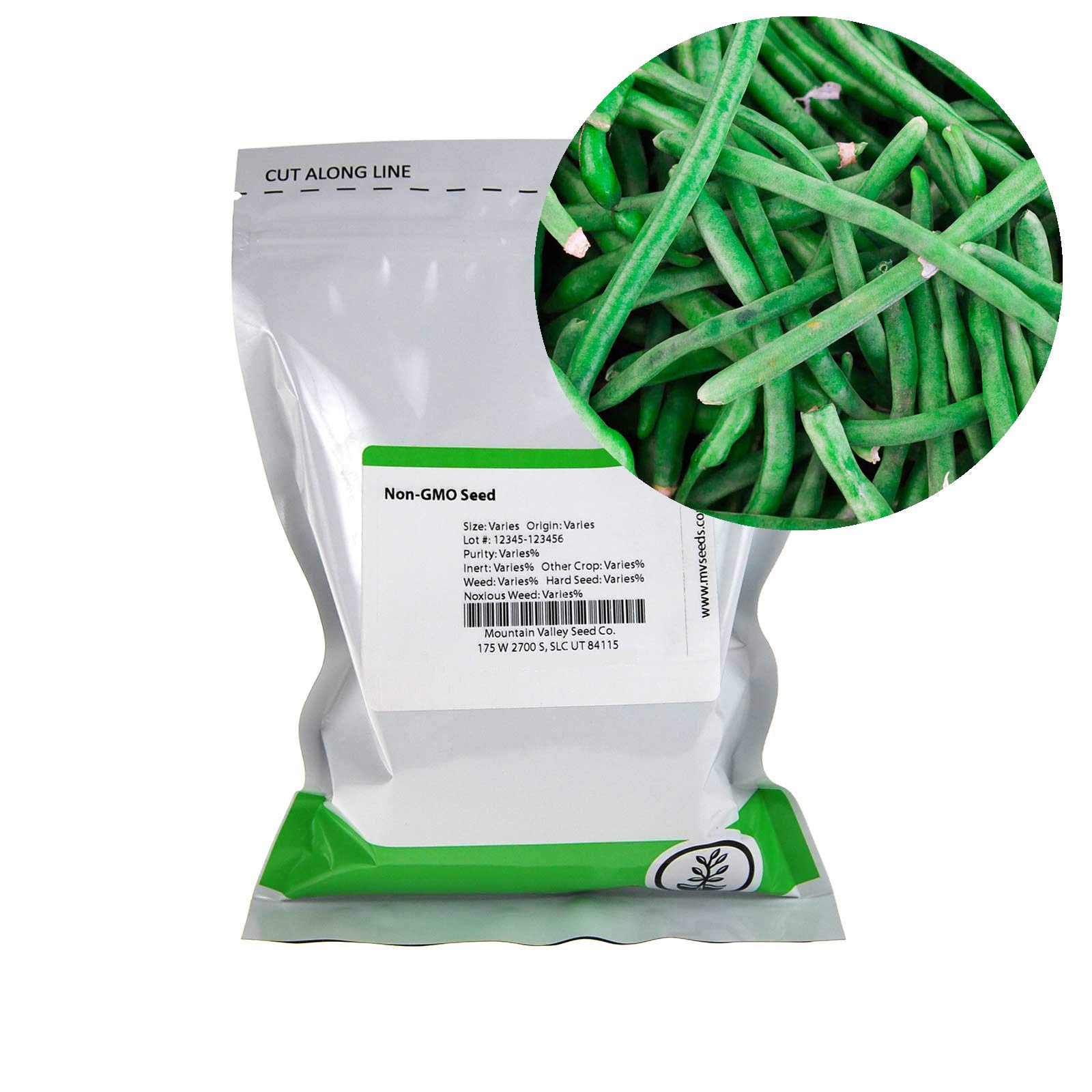 Jade Bush Bean Seed (Treated) - 1 Lb - Non-GMO, Heirloom Green Bean Seeds - Vegetable Garden Seeds