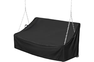 Kasla Porch Swing Seat Cover, Waterproof Swing Covers for Outdoor Patio Swings & Garden Hammock Glider & Hanging Swing Bench (62x26x15/21in)