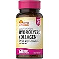 Sundance Collagen Peptides Pills | 3000mg | Type I & II with Vitamin C | 60 Caplets | Non-GMO & Gluten Free Supplement
