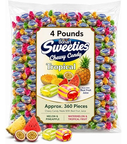 Amazon.com : Bonart Sweeties Tropical Fruit Chewy Flavors | Melon