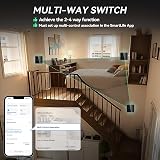 BSEED Smart Light Switch 2 Gang 1 Way WiFi Alexa Google Home Neutral Wire view 3