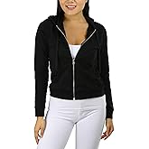 ToBeInStyle Women’s Soft French Terry Long Sleeve Zip-Up Hoodie Active Jacket w/Metal Zipper