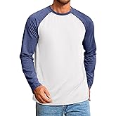 Runcati Mens Baseball Shirt Casual Raglan Long Sleeve Crewneck Graphic T-Shirt Lightweight Vintage Tops Dark Gray