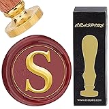 CRASPIRE Letter S Wax Seal Stamps Vintage Initial
