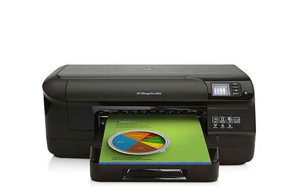 HP Officejet Pro 8100 ePrinter Tintenstrahldrucker (A4, Drucker, Duplex, Wlan, 2,0 USB, 4800x1200 dpi) schwarz