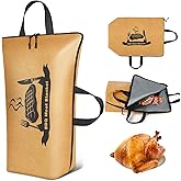 Desing Wish Large Capacity BBQ Blanket for Resting Meat, Reusable Smoker Grilling Insulated Meat Resting Bag with 2 Handles BBQ Accessories for Large Brisket/Beef/Pork Shoulders/Turkeys (21 Inch)