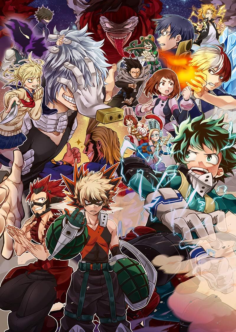 My Hero Academia Izuku Katskuki Shouto Special Group Anime Illustration Poster Art Prints,50 x 70 cm,No Frame