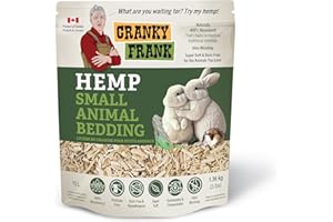 Cranky Frank Hemp Small Animal Bedding – 25L (7.5 lbs) – Ultra Absorbent, Odor Blocking, Dust-Free, Hypoallergenic, Biodegrad