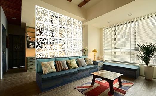 Amazon Com Kernorv Diy Room Divider Partitions Separator Hanging Decorative Panel Screens 12 Pcs Hanging Room Divider Partition Wall Dividers For Bedroom Dining And Living Room Sitting Room Office