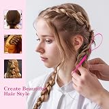 Sularpek Topsy Tail Hair Tool Set Pink 3pcs Looping Bun Updo Ponytail Comb view 5